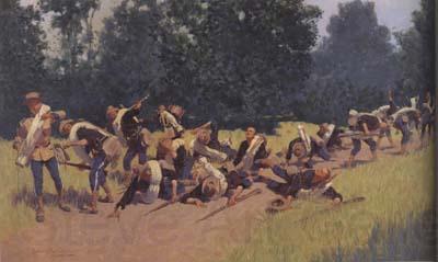 Frederic Remington Scream of Shrapnel at San Juan Hill (mk43)